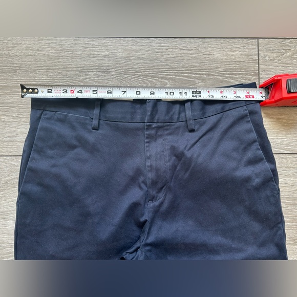 Banana Republic Pants Men 32x32 Navy Fulton Chino Flat Front Classiccore Preppy - Picture 4 of 12
